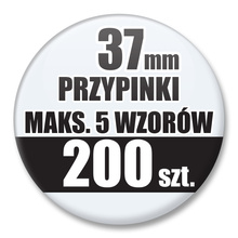 Przypinki Na Zamówienie / 37mm 200 szt. / Maksimum 5 Wzorów W Komplecie.