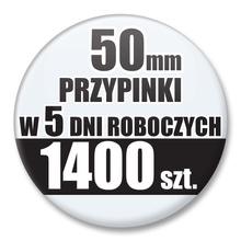 Przypinki Na Zamówienie w 5 dni / 50mm 1400 szt. / Buttony Badziki / Twój Wzór Logo Foto Projekt