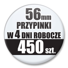 Przypinki Na Zamówienie w 4 dni / 56mm 450 szt. / Buttony Badziki / Twój Wzór Logo Foto Projekt