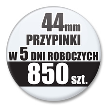 Przypinki Na Zamówienie w 5 dni / 44mm 850 szt. / Buttony Badziki / Twój Wzór Logo Foto Projekt