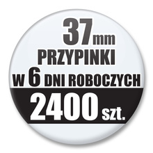 Przypinki Na Zamówienie w 6 dni / 37mm 2400 szt. / Buttony Badziki / Twój Wzór Logo Foto Projekt