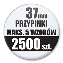 Przypinki Na Zamówienie / 37mm 2500 szt. / Maksimum 5 Wzorów W Komplecie.