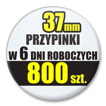 Przypinki Na Zamówienie w 6 dni / 37mm 800 szt. / Buttony Badziki / Twój Wzór Logo Foto Projekt