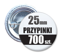 Przypinki Na Zamówienie w 4 dni / 25mm 700 szt. / Buttony Badziki / Twój Wzór Logo Foto Projekt