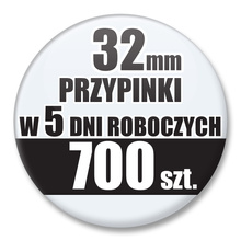 Przypinki Na Zamówienie w 5 dni / 32mm 700 szt. / Buttony Badziki / Twój Wzór Logo Foto Projekt
