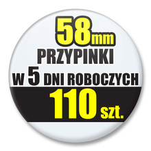 Przypinki Na Zamówienie w 5 dni / 58mm 110 szt. / Buttony Badziki / Twój Wzór Logo Foto Projekt