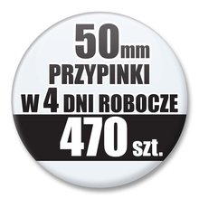 Przypinki Na Zamówienie w 4 dni / 50mm 470 szt. / Buttony Badziki / Twój Wzór Logo Foto Projekt