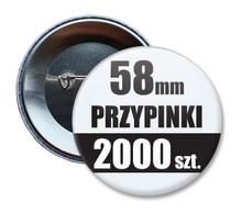 Przypinki Na Zamówienie w 5 dni / 58mm 2000 szt. / Buttony Badziki / Twój Wzór Logo Foto Projekt