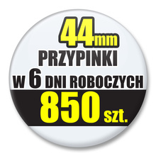 Przypinki Na Zamówienie w 6 dni / 44mm 850 szt. / Buttony Badziki / Twój Wzór Logo Foto Projekt