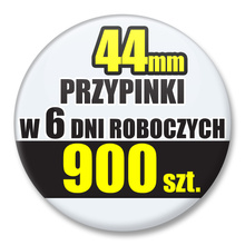 Przypinki Na Zamówienie w 6 dni / 44mm 900 szt. / Buttony Badziki / Twój Wzór Logo Foto Projekt