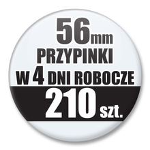 Przypinki Na Zamówienie w 4 dni / 56mm 210 szt. / Buttony Badziki / Twój Wzór Logo Foto Projekt