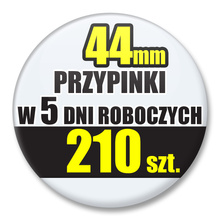 Przypinki Na Zamówienie w 5 dni / 44mm 210 szt. / Buttony Badziki / Twój Wzór Logo Foto Projekt