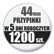 Przypinki Na Zamówienie w 5 dni / 44mm 1200 szt. / Buttony Badziki / Twój Wzór Logo Foto Projekt