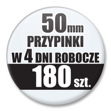 Przypinki Na Zamówienie w 4 dni / 50mm 180 szt. / Buttony Badziki / Twój Wzór Logo Foto Projekt