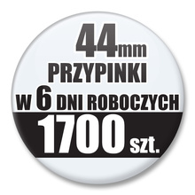 Przypinki Na Zamówienie w 6 dni / 44mm 1700 szt. / Buttony Badziki / Twój Wzór Logo Foto Projekt