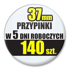 Przypinki Na Zamówienie w 5 dni / 37mm 140 szt. / Buttony Badziki / Twój Wzór Logo Foto Projekt