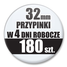 Przypinki Na Zamówienie w 4 dni / 32mm 180 szt. / Buttony Badziki / Twój Wzór Logo Foto Projekt