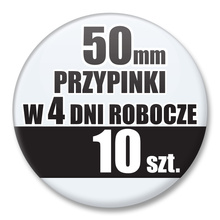 Przypinki Na Zamówienie w 4 dni / 50mm 10 szt. / Buttony Badziki / Twój Wzór Logo Foto Projekt