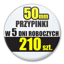 Przypinki Na Zamówienie w 5 dni / 50mm 210 szt. / Buttony Badziki / Twój Wzór Logo Foto Projekt