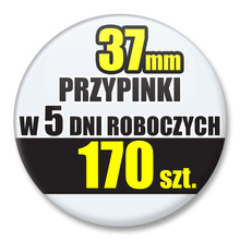 Przypinki Na Zamówienie w 5 dni / 37mm 170 szt. / Buttony Badziki / Twój Wzór Logo Foto Projekt