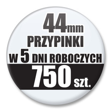 Przypinki Na Zamówienie w 5 dni / 44mm 750 szt. / Buttony Badziki / Twój Wzór Logo Foto Projekt