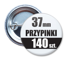 Przypinki Na Zamówienie w 3 dni / 37mm 140 szt. / Buttony Badziki / Twój Wzór Logo Foto Projekt