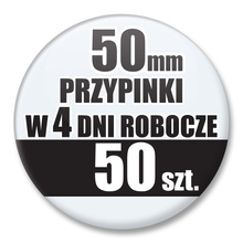 Przypinki Na Zamówienie w 4 dni / 50mm 50 szt. / Buttony Badziki / Twój Wzór Logo Foto Projekt