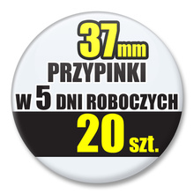 Przypinki Na Zamówienie w 5 dni / 37mm 20 szt. / Buttony Badziki / Twój Wzór Logo Foto Projekt