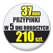 Przypinki Na Zamówienie w 5 dni / 37mm 210 szt. / Buttony Badziki / Twój Wzór Logo Foto Projekt