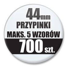 Przypinki Na Zamówienie / 44mm 700 szt. / Maksimum 5 Wzorów W Komplecie.