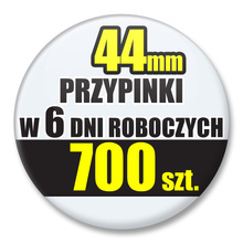 Przypinki Na Zamówienie w 6 dni / 44mm 700 szt. / Buttony Badziki / Twój Wzór Logo Foto Projekt