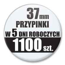 Przypinki Na Zamówienie w 5 dni / 37mm 1100 szt. / Buttony Badziki / Twój Wzór Logo Foto Projekt