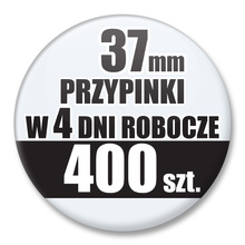 Przypinki Na Zamówienie w 4 dni / 37mm 400 szt. / Buttony Badziki / Twój Wzór Logo Foto Projekt