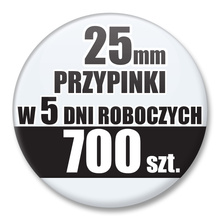 Przypinki Na Zamówienie w 5 dni / 25mm 700 szt. / Buttony Badziki / Twój Wzór Logo Foto Projekt