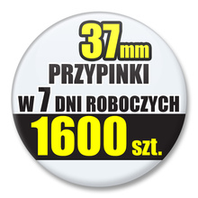 Przypinki Na Zamówienie w 7 dni / 37mm 1600 szt. / Buttony Badziki / Twój Wzór Logo Foto Projekt