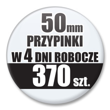 Przypinki Na Zamówienie w 4 dni / 50mm 370 szt. / Buttony Badziki / Twój Wzór Logo Foto Projekt