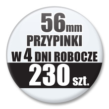 Przypinki Na Zamówienie w 4 dni / 56mm 230 szt. / Buttony Badziki / Twój Wzór Logo Foto Projekt