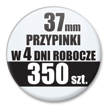 Przypinki Na Zamówienie w 4 dni / 37mm 350 szt. / Buttony Badziki / Twój Wzór Logo Foto Projekt