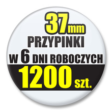 Przypinki Na Zamówienie w 6 dni / 37mm 1200 szt. / Buttony Badziki / Twój Wzór Logo Foto Projekt