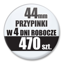 Przypinki Na Zamówienie w 4 dni / 44mm 470 szt. / Buttony Badziki / Twój Wzór Logo Foto Projekt