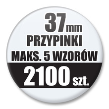 Przypinki Na Zamówienie / 37mm 2100 szt. / Maksimum 5 Wzorów W Komplecie.