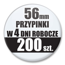 Przypinki Na Zamówienie w 4 dni / 56mm 200 szt. / Buttony Badziki / Twój Wzór Logo Foto Projekt