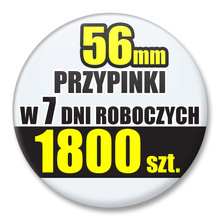 Przypinki Na Zamówienie w 7 dni / 56mm 1800 szt. / Buttony Badziki / Twój Wzór Logo Foto Projekt