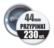 Przypinki Na Zamówienie w 3 dni / 44mm 230 szt. / Buttony Badziki / Twój Wzór Logo Foto Projekt