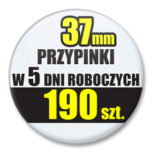 Przypinki Na Zamówienie w 5 dni / 37mm 190 szt. / Buttony Badziki / Twój Wzór Logo Foto Projekt