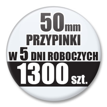 Przypinki Na Zamówienie w 5 dni / 50mm 1300 szt. / Buttony Badziki / Twój Wzór Logo Foto Projekt