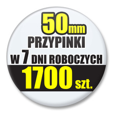 Przypinki Na Zamówienie w 7 dni / 50mm 1700 szt. / Buttony Badziki / Twój Wzór Logo Foto Projekt