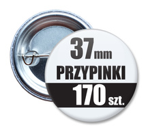 Przypinki Na Zamówienie w 3 dni / 37mm 170 szt. / Buttony Badziki / Twój Wzór Logo Foto Projekt