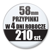 Przypinki Na Zamówienie w 4 dni / 58mm 210 szt. / Buttony Badziki / Twój Wzór Logo Foto Projekt