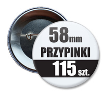Przypinki Na Zamówienie w 3 dni / 58mm 115 szt. / Buttony Badziki / Twój Wzór Logo Foto Projekt